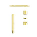 Nero Zen 316L Wall Basin/Bath Mixer (Trim Kit Only) - Brushed Gold-blue-leaf-bathware