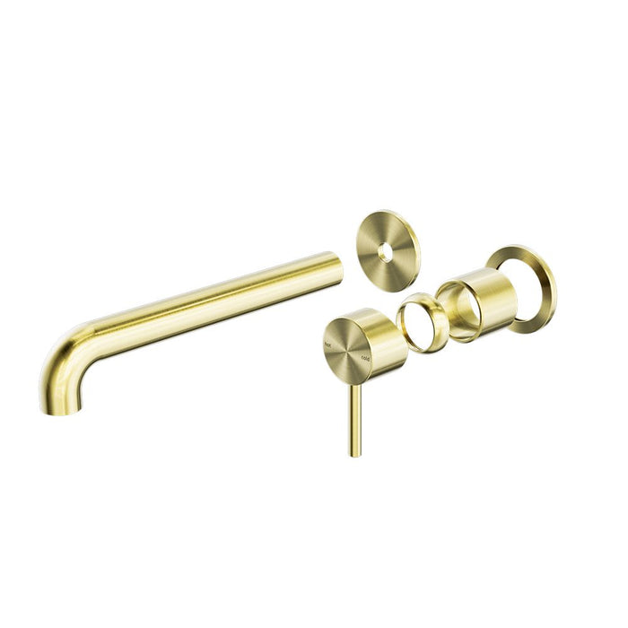 Nero Zen 316L Wall Basin/Bath Mixer Separate Back Plate (Trim Kit Only) - Brushed Gold-blue-leaf-bathware