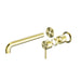 Nero Zen 316L Wall Basin/Bath Mixer Separate Back Plate (Trim Kit Only) - Brushed Gold-blue-leaf-bathware