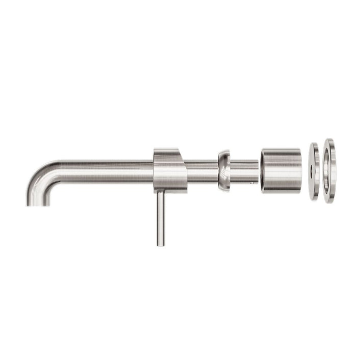 Nero Zen 316L Wall Basin/Bath Mixer Separate Back Plate (Trim Kit Only) - Brushed Nickel-blue-leaf-bathware