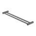 Nero Zen 316L Double Towel Rail - Graphite-blue-leaf-bathware