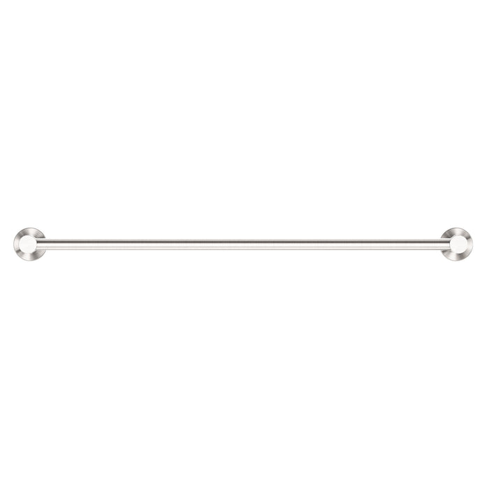 Nero Mecca Single Towel Rail - Brushed Nickel-blue-leaf-bathware