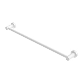 Nero Mecca Single Towel Rail - Matte White-blue-leaf-bathware