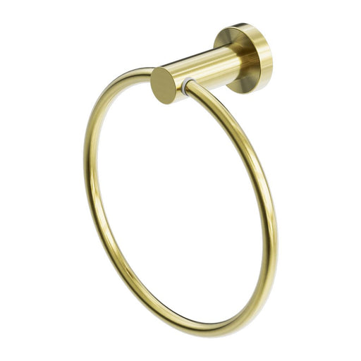 Nero Mecca Hand Towel Ring - Brushed Gold-NR1980BG-blue-leaf-bathware