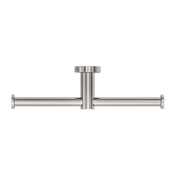 Nero Mecca Double Toilet Roll Holder - Brushed Nickel-NR1986DBN-blue-leaf-bathware