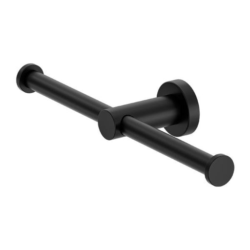 Nero Mecca Double Toilet Roll Holder - Matte Black-NR1986DMB-blue-leaf-bathware