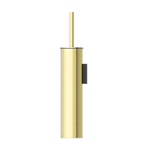 Nero Mecca Toilet Brush Holder - Brushed Gold-NR1988BG-blue-leaf-bathware