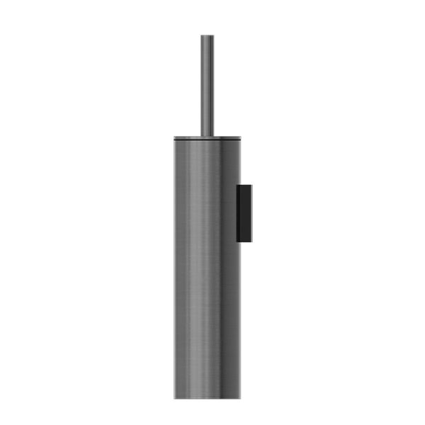 Nero Mecca Toilet Brush Holder - Gun Metal-NR1988GM-blue-leaf-bathware
