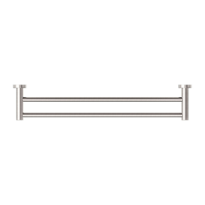 Nero Classic Double Towel Rail - Brushed Nickel-blue-leaf-bathware