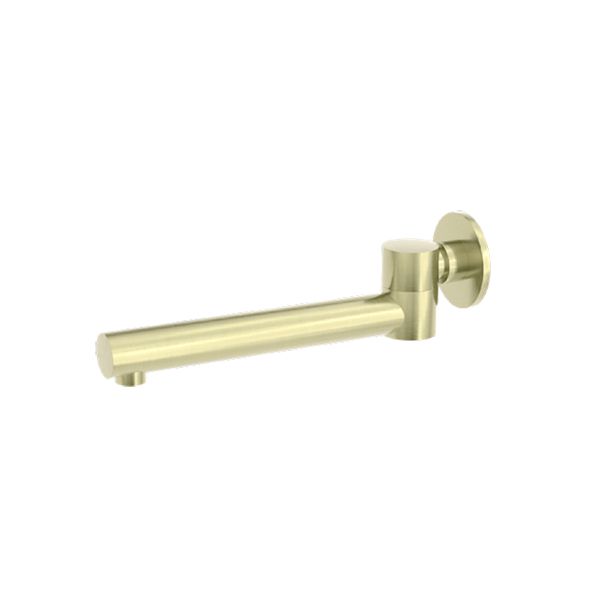 Nero Dolce Wall Mounted Swivel Bath Spout Only - Brushed Gold-NR202BG-blue-leaf-bathware