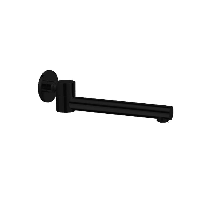 Nero Dolce Wall Mounted Swivel Bath Spout Only - Matte Black-NR202MB-blue-leaf-bathware