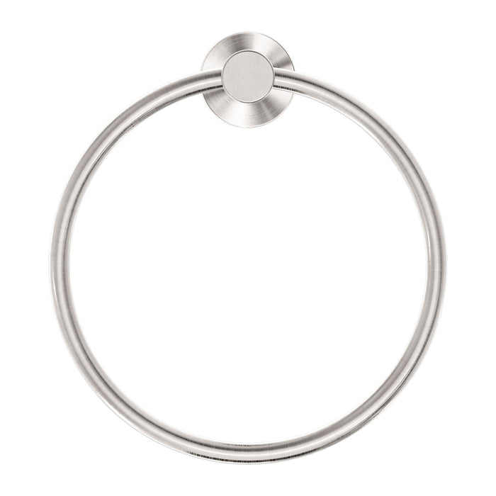 Nero Classic Hand Towel Ring - Brushed Nickel-NR2080BN-blue-leaf-bathware