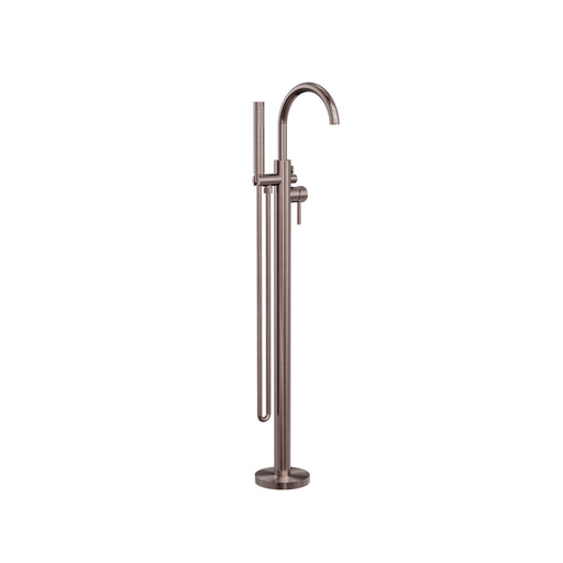 Nero Mecca Round Freestanding Mixer With Hand Shower - Brushed Bronze-NR210903aBZ-blue-leaf-bathware