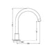 Nero Kara Hob Mount Bath Spout Only G1/2 Female Inlet - Gun Metal-NR211703bGM-blue-leaf-bathware
