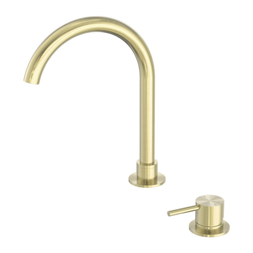 Nero Mecca Hob Basin Mixer Round Swivel Spout - Brushed Gold-NR221901bBG-blue-leaf-bathware