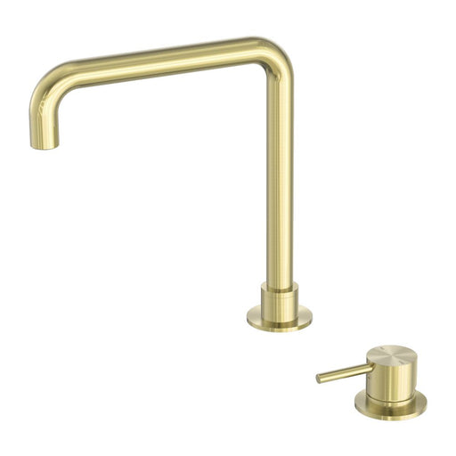 Nero Mecca Hob Basin Mixer Square Swivel Spout - Brushed Gold-NR221901cBG-blue-leaf-bathware