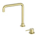 Nero Mecca Hob Basin Mixer Square Swivel Spout - Brushed Gold-NR221901cBG-blue-leaf-bathware