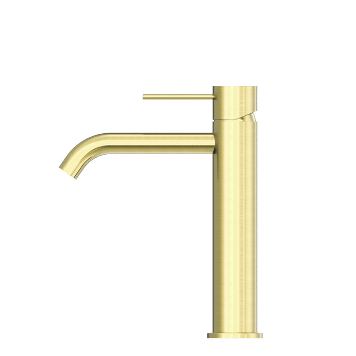 Nero Mecca Mid Tall Basin Mixer - Brushed Gold-NR221901eBG-blue-leaf-bathware