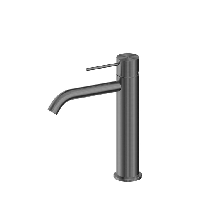 Nero Mecca Mid Tall Basin Mixer - Gun Metal-NR221901eGM-blue-leaf-bathware