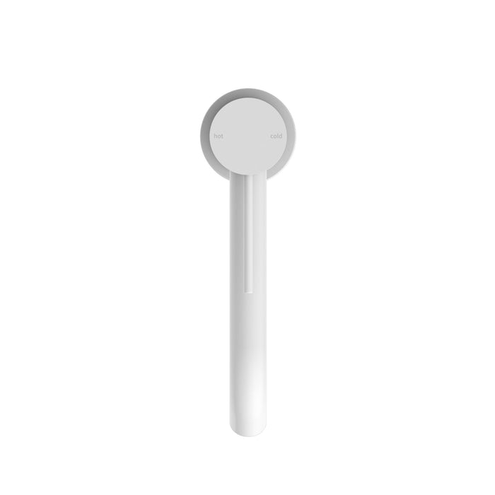 Nero Mecca Mid Tall Basin Mixer - Matte White-NR221901eMW-blue-leaf-bathware