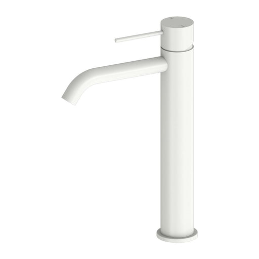 Nero Mecca Tall Basin Mixer - Matte White-NR221901aMW-blue-leaf-bathware