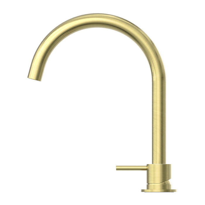 Nero Mecca Hob Basin Mixer Round Swivel Spout - Brushed Gold-NR221901bBG-blue-leaf-bathware