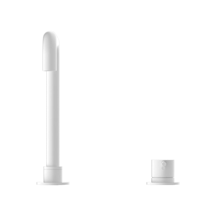 Nero Mecca Hob Basin Mixer Square Swivel Spout - Matte White-NR221901cMW-blue-leaf-bathware