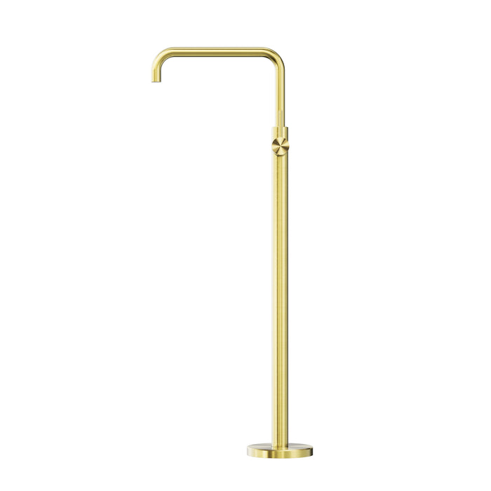 Nero Mecca Freestanding Bath Mixer Square Shape - Brushed Gold-NR221903BBG-blue-leaf-bathware