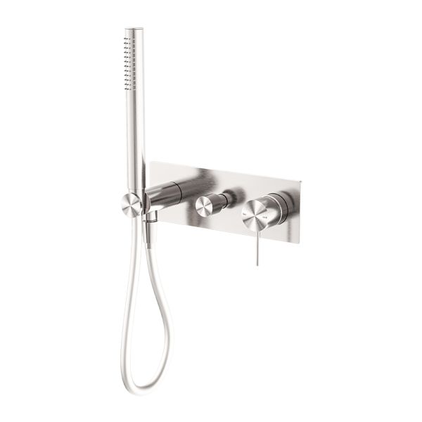 Nero Mecca Shower Mixer Diverter System - Brushed Nickel-NR221912eBN-blue-leaf-bathware