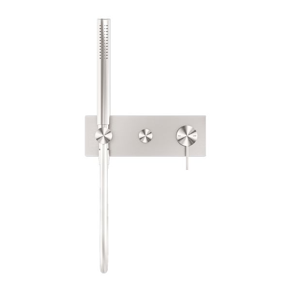 Nero Mecca Shower Mixer Diverter System - Brushed Nickel-NR221912eBN-blue-leaf-bathware