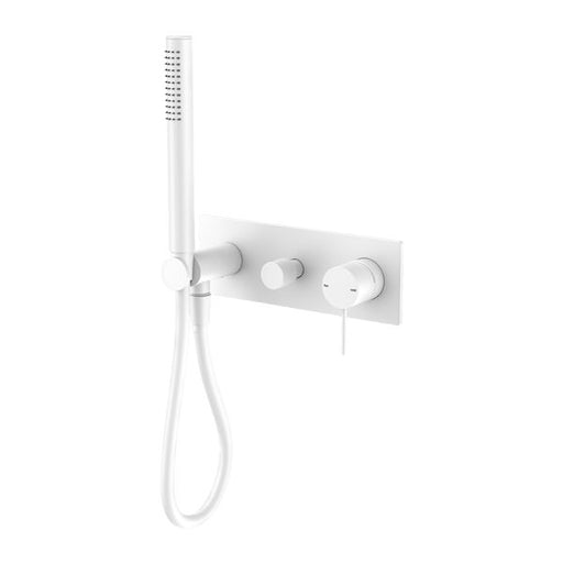Nero Mecca Shower Mixer Diverter System - Matte White-NR221912eMW-blue-leaf-bathware