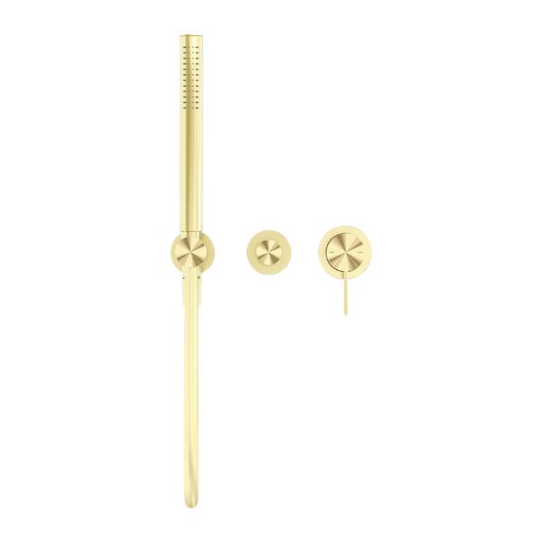 Nero Mecca Shower Mixer Diverter System Separate Back Plate - Brushed Gold-NR221912fBG-blue-leaf-bathware