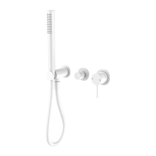 Nero Mecca Shower Mixer Diverter System Separate Back Plate - Matte White-NR221912fMW-blue-leaf-bathware