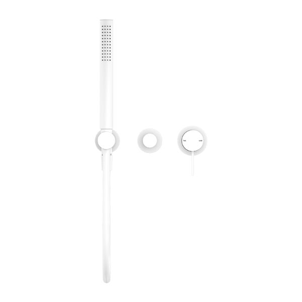 Nero Mecca Shower Mixer Diverter System Separate Back Plate - Matte White-NR221912fMW-blue-leaf-bathware