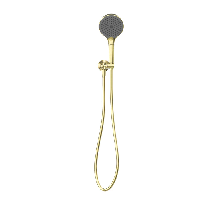 Nero Mecca Shower On Bracket With Air Shower II - Brushed Gold-NR221905FBG-blue-leaf-bathware