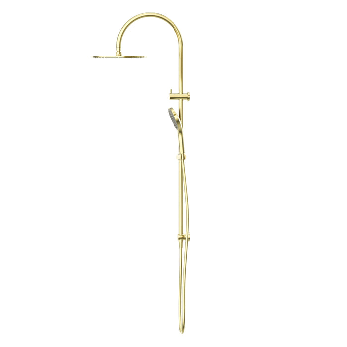 Nero Mecca Twin Shower With Air Shower II - Brushed Gold-NR221905HBG-blue-leaf-bathware