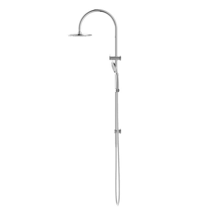 Nero Mecca Twin Shower With Air Shower - Chrome-NR221905bCH-blue-leaf-bathware