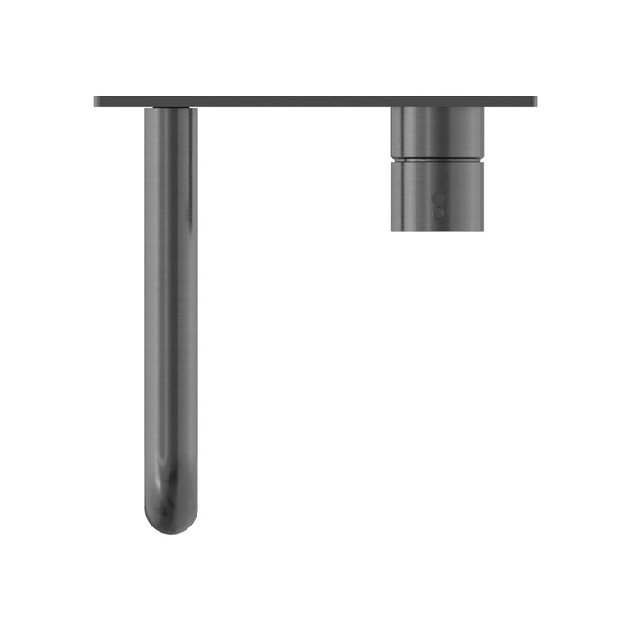 Nero Mecca Wall Basin/Bath Mixer Handle Up - Gun Metal-blue-leaf-bathware