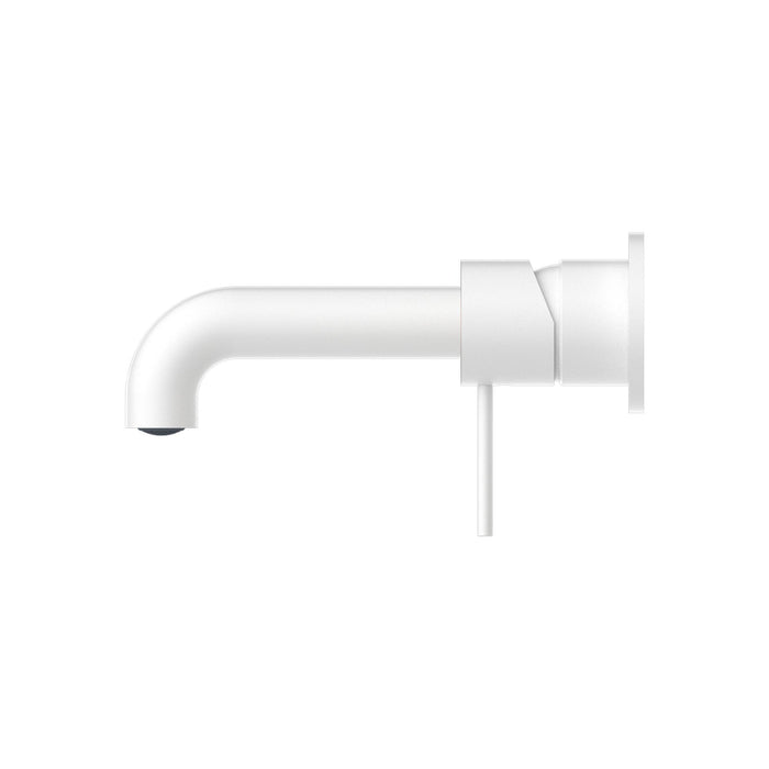 Nero Mecca Wall Basin/Bath Mixer Separate Back Plate - Matte White-blue-leaf-bathware