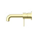 Nero Mecca Wall Basin/Bath Mixer Separate Back Plate - Brushed Gold-blue-leaf-bathware