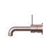 Nero Mecca Wall Basin/Bath Mixer Separate Back Plate Handle Up - Brushed Bronze-blue-leaf-bathware