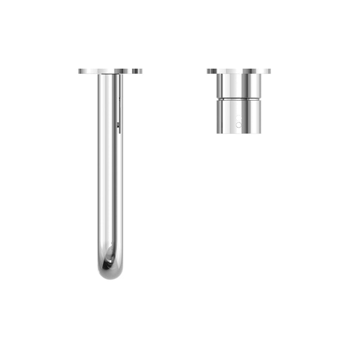 Nero Mecca Wall Basin/Bath Mixer Separate Back Plate Handle Up - Chrome-blue-leaf-bathware