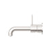 Nero Mecca Wall Basin/Bath Mixer Separate Back Plate Handle Up - Brushed Nickel-blue-leaf-bathware