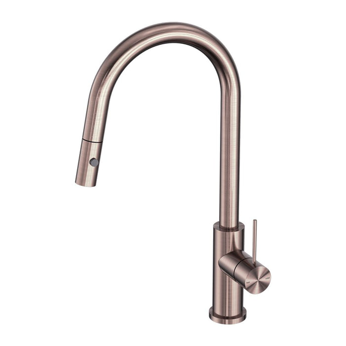 Nero Mecca Pull Out Sink Mixer With Vegie Spray Function - Brushed Bronze-NR221908BZ-blue-leaf-bathware