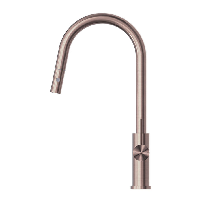 Nero Mecca Pull Out Sink Mixer With Vegie Spray Function - Brushed Bronze-NR221908BZ-blue-leaf-bathware