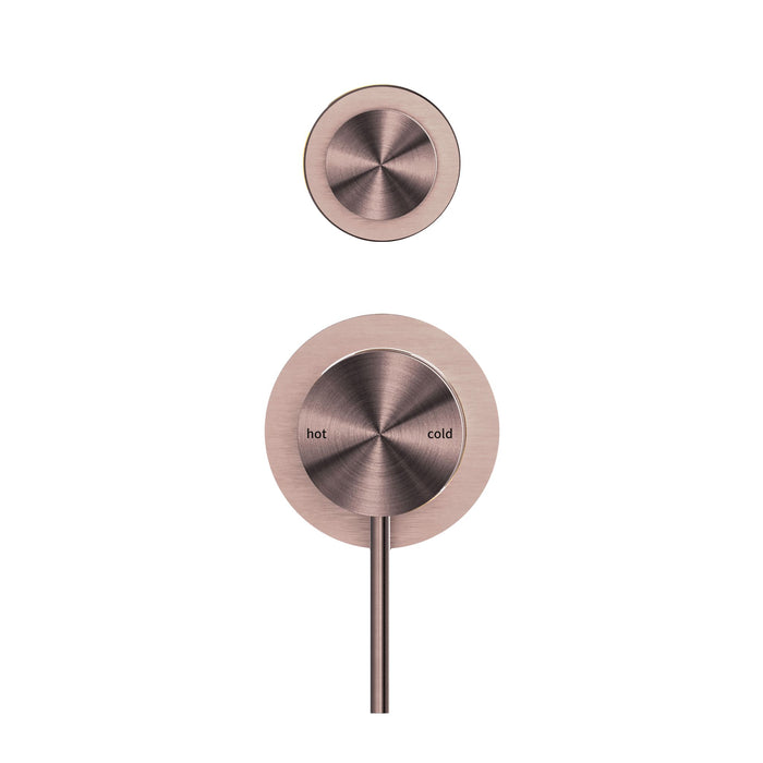 Nero Mecca Shower Mixer With Diverter Separate Back Plate - Brushed Bronze-NR221911sBZ-blue-leaf-bathware