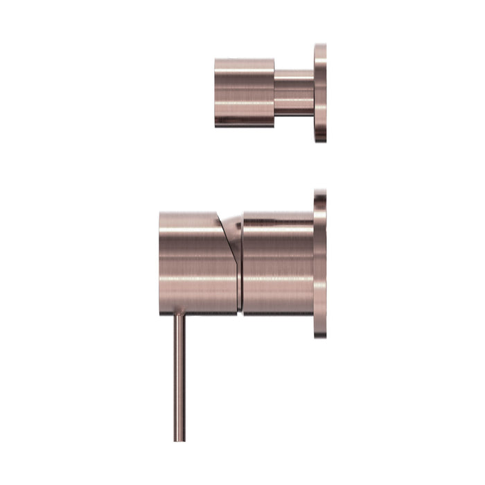 Nero Mecca Shower Mixer With Diverter Separate Back Plate - Brushed Bronze-NR221911sBZ-blue-leaf-bathware