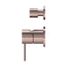 Nero Mecca Shower Mixer With Diverter Separate Back Plate - Brushed Bronze-NR221911sBZ-blue-leaf-bathware