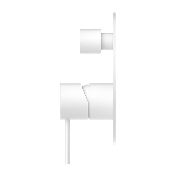 Nero Mecca Shower Mixer With Diverter - Matte White-NR221911aMW-blue-leaf-bathware