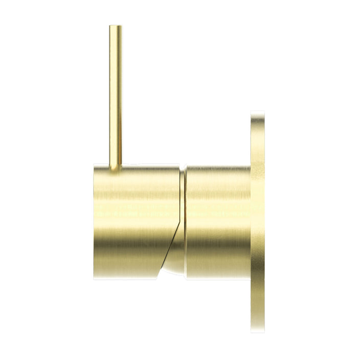 Nero Mecca Shower Mixer Handle Up 80mm Plate - Brushed Gold-NR221911bBG-blue-leaf-bathware